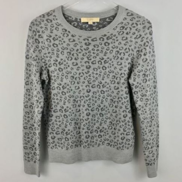LOFT Sweaters - Ann Taylor LOFT Sweater S Pullover Knit Wool Gray
